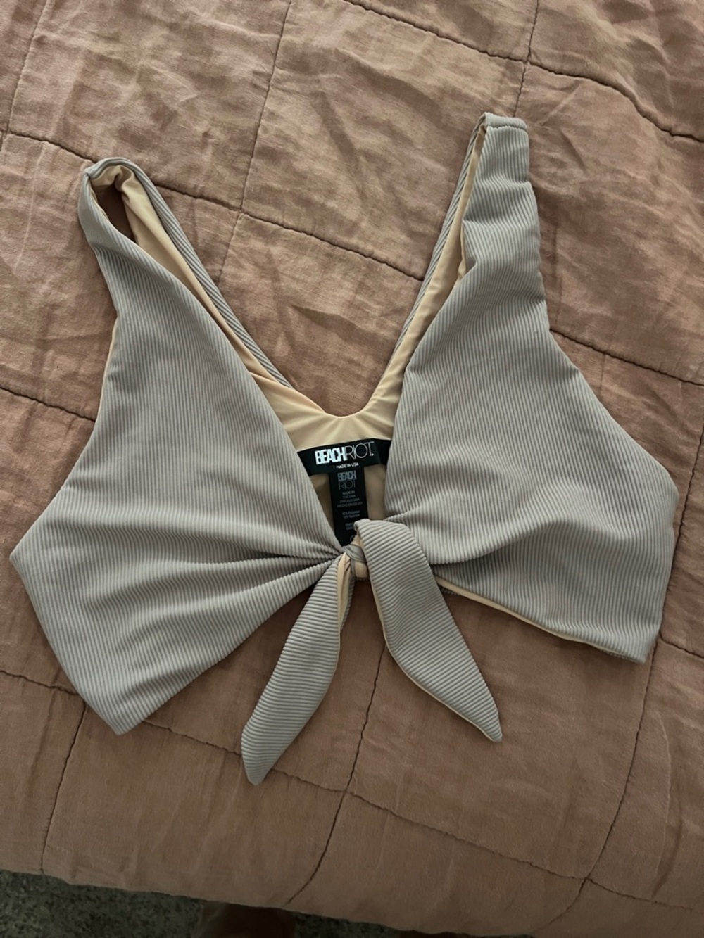 Beach Riot “Dallas” Tie-Front Bikini Top